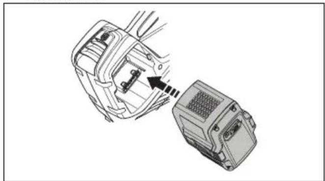 HUSQVARNA 120iB - Pour fixer la batterie au produit - 2