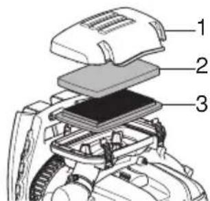 HUSQVARNA 580BTS Mark II - Cleaning the air filter - 4