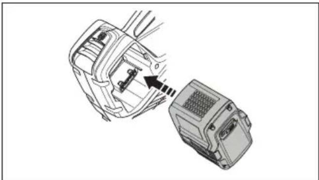 HUSQVARNA 230iB - Pour connecter la batterie au produit - 2