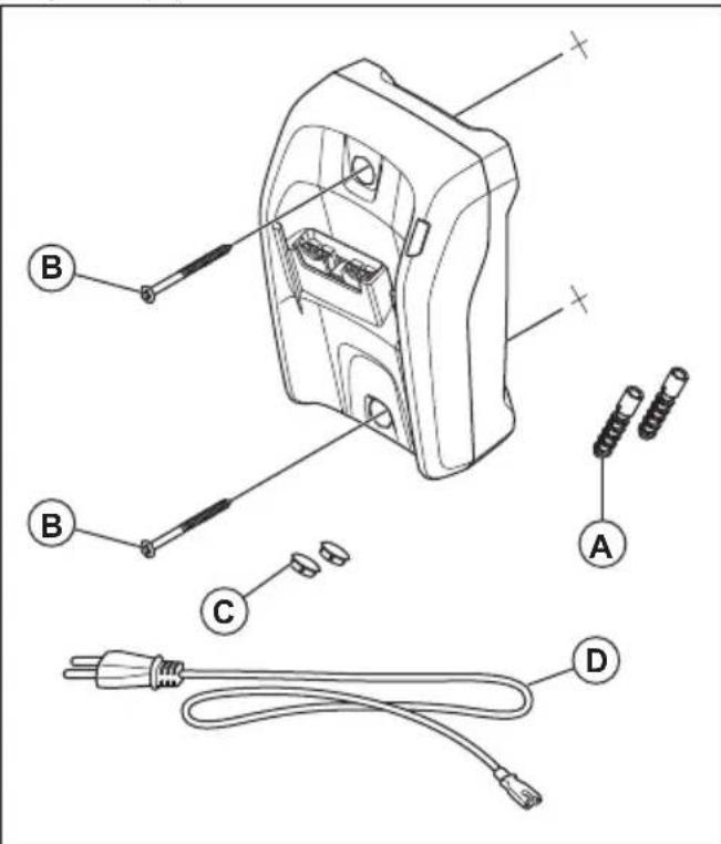 HUSQVARNA 230iB - Para instalar el cargador de la batería en la pared - 2