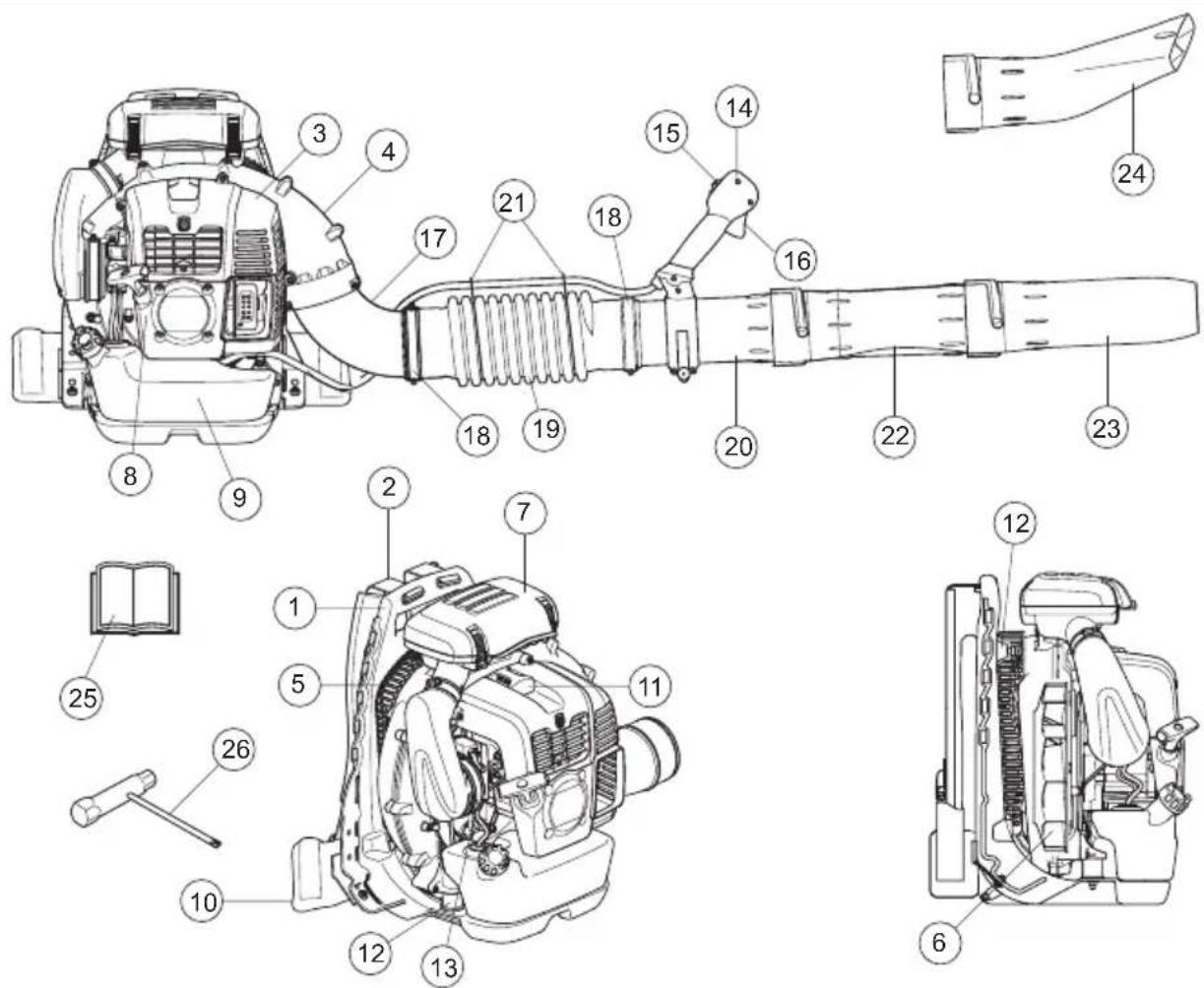 HUSQVARNA 560BTS - QUELS SONT LES COMPOSANTS? - 1