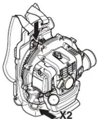 HUSQVARNA 350BF - Système anti-vibrations - 1
