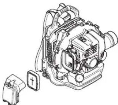 HUSQVARNA 350BF - Cleaning the air filter - 1