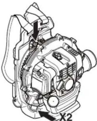 HUSQVARNA 350BF - Système anti-vibrations - 2