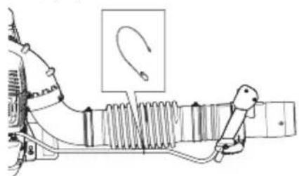 HUSQVARNA 350BF - Assembling the blow pipe and control handle - 4