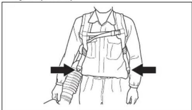 HUSQVARNA 580BFS Mark II - To adjust the harness - 1