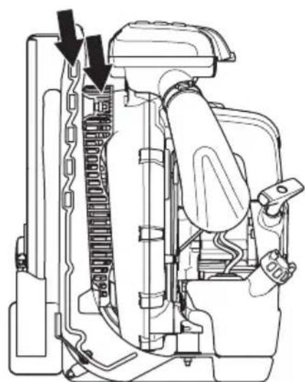 HUSQVARNA 580BFS Mark II - Examen de la grille d'entrée d'air - 1
