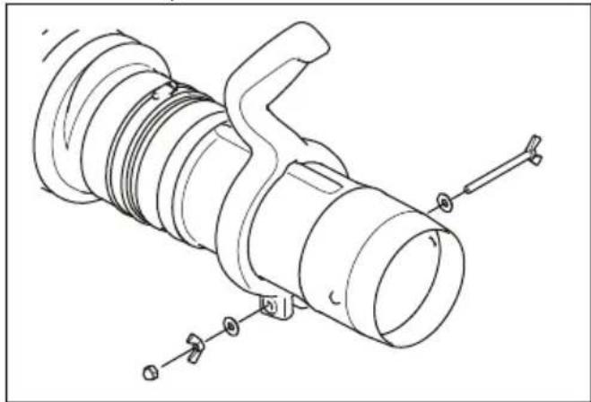 HUSQVARNA 580BFS Mark II - Assemblage du tube et de la poignée sur le produit :580BFS Mark II - 3
