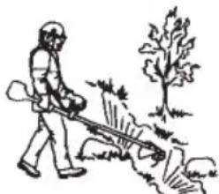 HUSQVARNA TS 138 - Ocmotpnte okpykaiooee npoctpaHCTBO: - 1