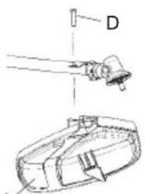 HUSQVARNA TS 138 - Montarea protectiei trimerului si a capului taietor (Model 128L) - 3