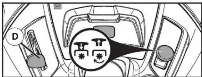 HUSQVARNA TC 138T - 주차 브레이크 설정 방법(그림 21 참조) - 2