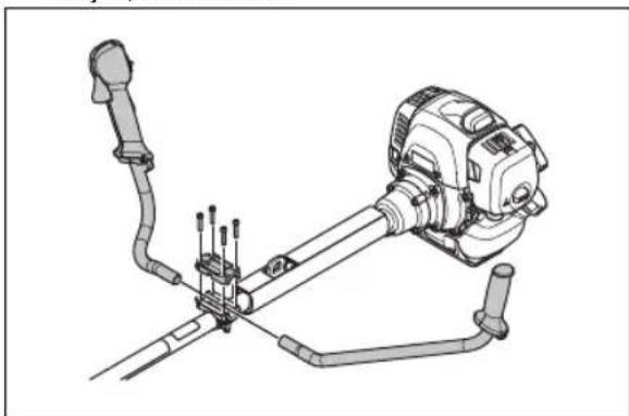 HUSQVARNA 541RS - Instalar a barra de direção (531RS, 541RS) - 1