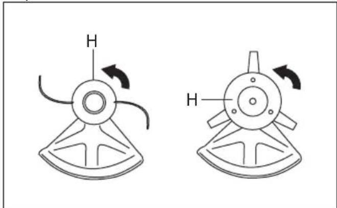HUSQVARNA 553RBX - To assemble and disassemble the cutting attachment guard and trimmer head - 3