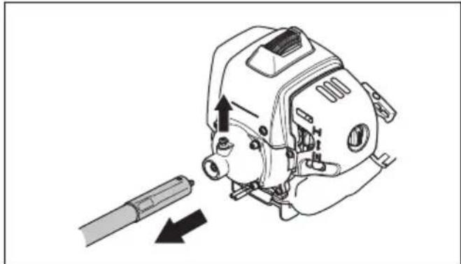 HUSQVARNA 553RBX - Lubrificar o eixo motriz flexivel - 1