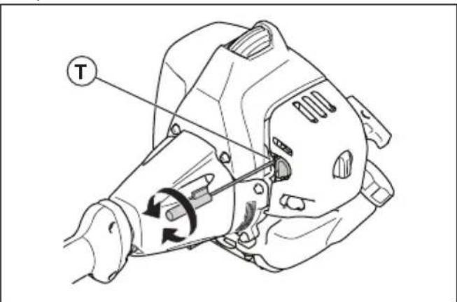 HUSQVARNA 553RBX - Ajustar o ralenti - 3