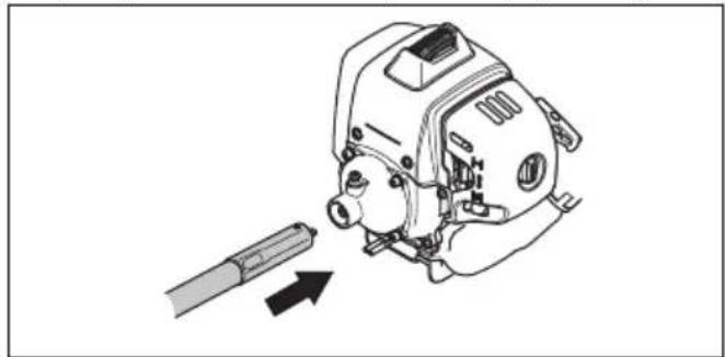 HUSQVARNA 553RBX - Sestavljanje gibke pogonske gredi - 2