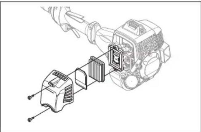 HUSQVARNA 553RBX - Para limpar el filtro de aire - 2
