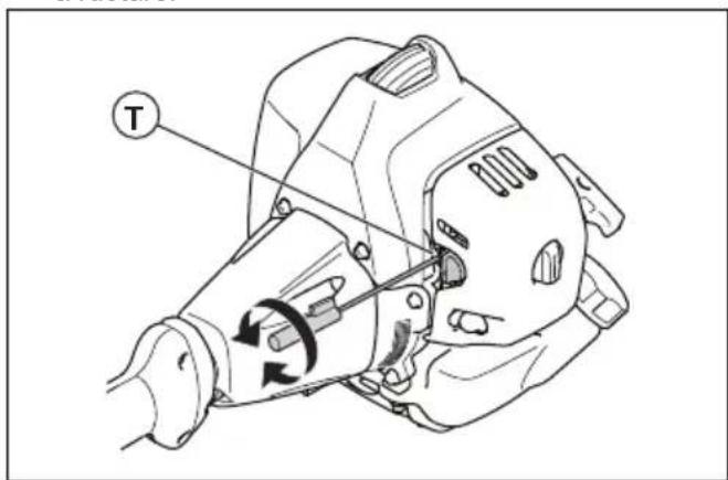 HUSQVARNA 553RBX - Regolazione del regime minimo - 3