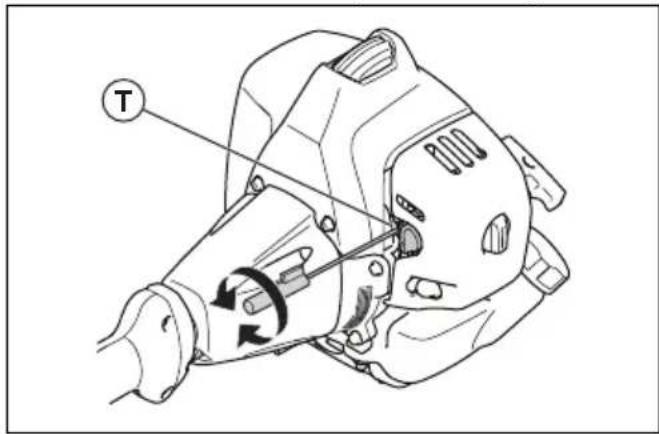 HUSQVARNA 553RBX - So stellen Sie die Leerlaufdrehzahl ein - 3