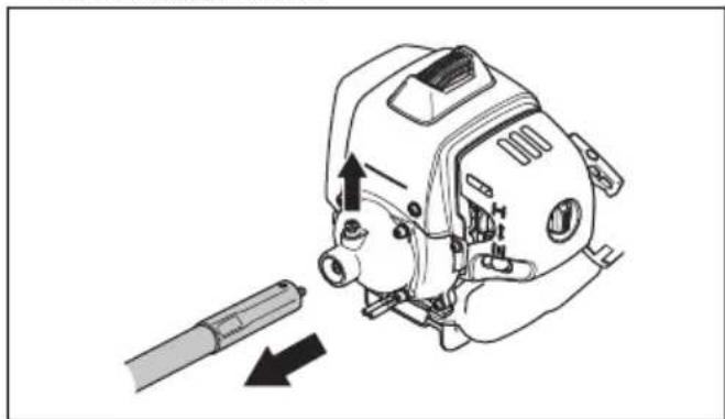 HUSQVARNA 553RBX - To lubricate the flexible drive shaft - 1