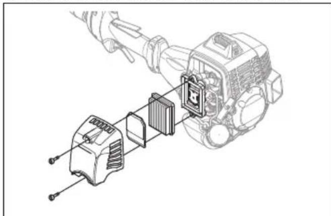 HUSQVARNA 553RBX - Pour nettoyer le filtré à air - 2