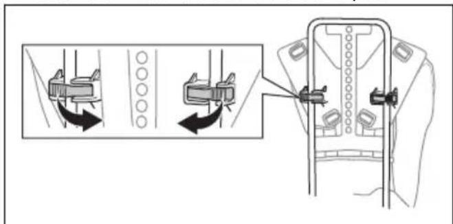 HUSQVARNA 553RBX - To adjust the backplate height - 1