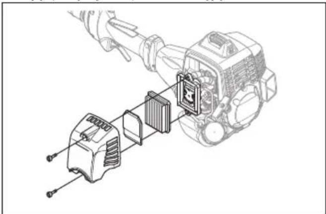 HUSQVARNA 553RBX - Czyszczenie filtrapowietrza - 2