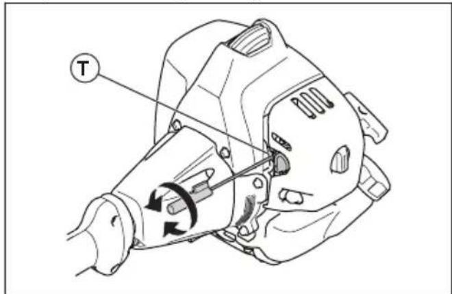 HUSQVARNA 553RBX - Rölantinin ayarlanması - 3
