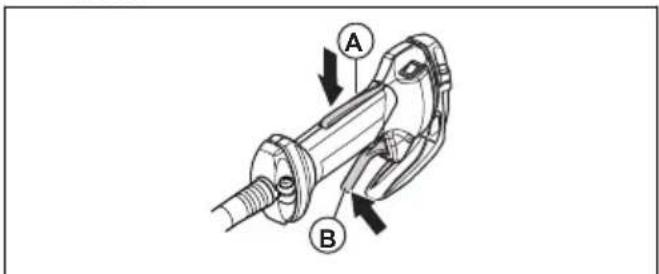 HUSQVARNA 553RBX - Controllo del blocco del grilletto acceleratore - 1