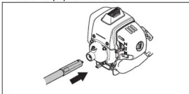 HUSQVARNA 553RBX - Montaje del eje propulsor flexible - 2