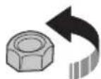 HUSQVARNA 553RBX - To attach and remove the locknut - 3