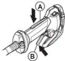 HUSQVARNA 553RBX - Comprobación del bloqueo del acelerador - 1