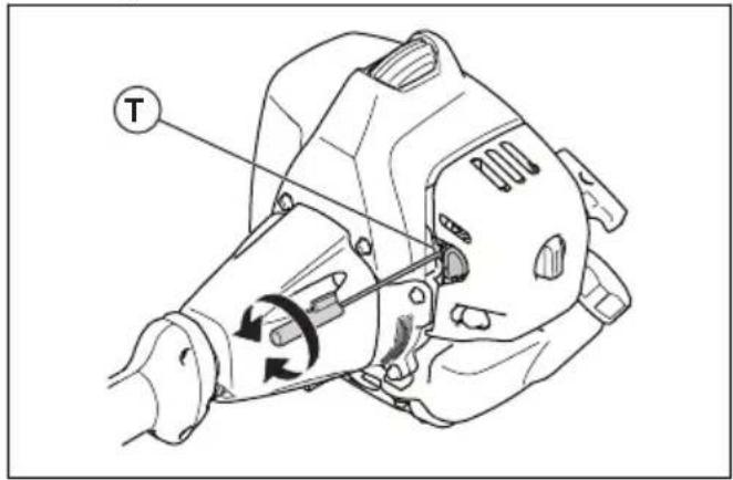 HUSQVARNA 553RBX - To adjust the idle speed - 3