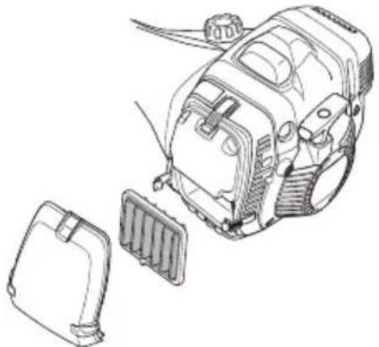 HUSQVARNA 545FR - Vérifiez le filtré à air. (545FX, 545FXT) (filtre en nylon) - 1