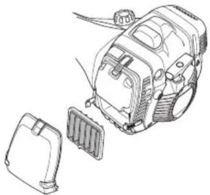 HUSQVARNA 545FR - Luftfilter prüfen (545FX, 545FXT) (Nylonfilter) - 1