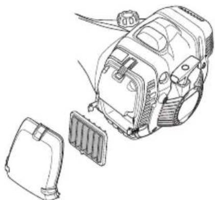 HUSQVARNA 545FR - Controle van luchtfilter (545FX, 545FXT) (nylonfilter) - 1