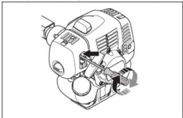 HUSQVARNA 531RS - Para ajustar el régimen de ralentí - 1