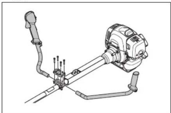 HUSQVARNA 531RS - To install the handlebar(531RS, 541RS) - 1