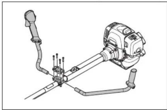 HUSQVARNA 531RS - Instalación del manillar (531RS, 541RS) - 1
