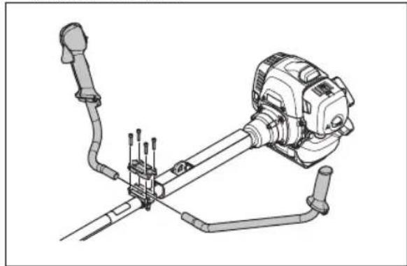 HUSQVARNA 541RST - Установка рукоятки (531RS, 541RS) - 1