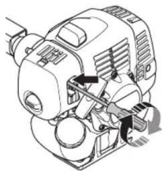 HUSQVARNA 541RST - Pour régler le régime de ralenti - 1