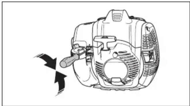 HUSQVARNA 525PT5S - Pour régler le régime de ralenti - 1