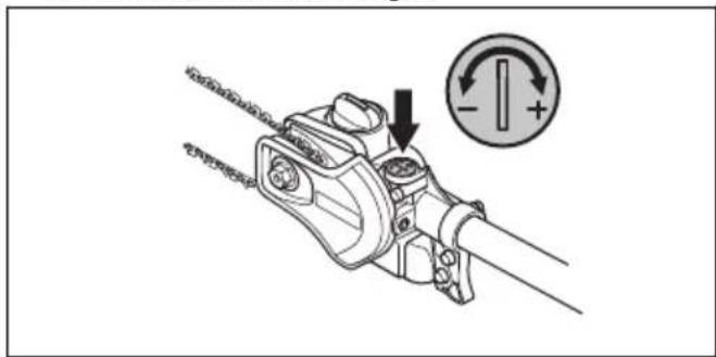 HUSQVARNA 525PT5S - Kettingsmering aanpassen - 2