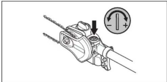 HUSQVARNA 525PT5S - To adjust chain lubrication - 2