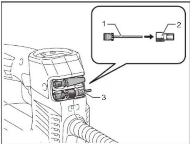MAKITA DMP180RT1J - Rangement de l'adaptateur - 1