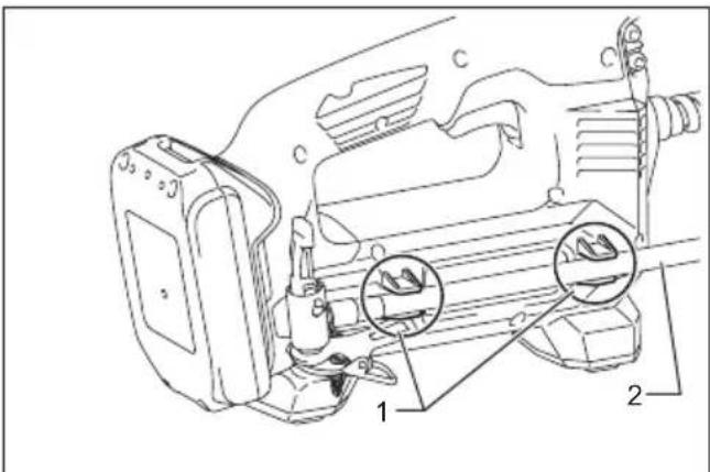 MAKITA DMP180RT1J - Rangement du boyau - 1