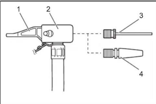 MAKITA DMP180RT1J - Utilisation de l'aiguille pour ballon de sport ou de l'adaptateur conique - 1