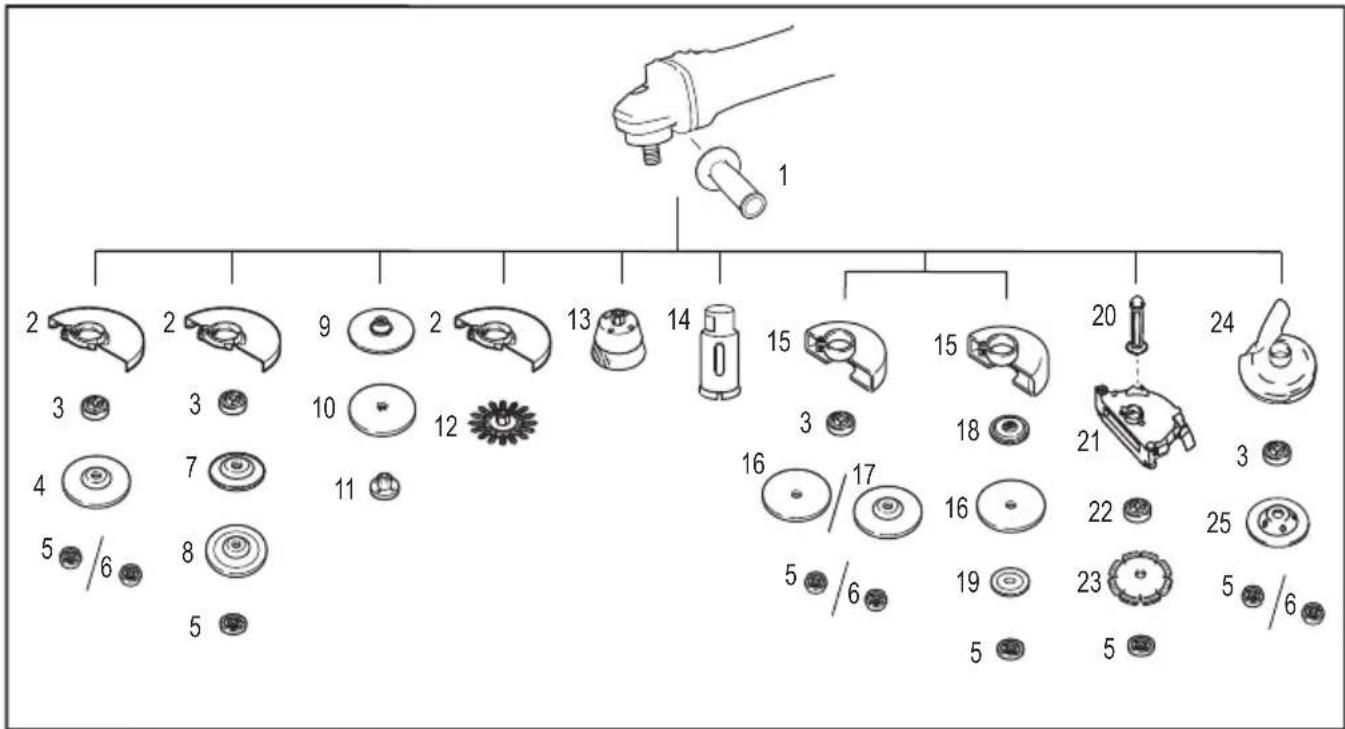 MAKITA GA038G - Accesorios-optionales - 1