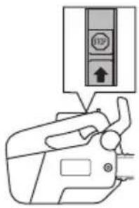 Diagram showing a device with a vertical control panel labeled '102' and an upward arrow, likely indicating a step or state.