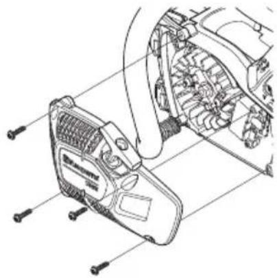 HUSQVARNA T525 - Remplacement d'une corde de lanceur rompue ou usée - 2